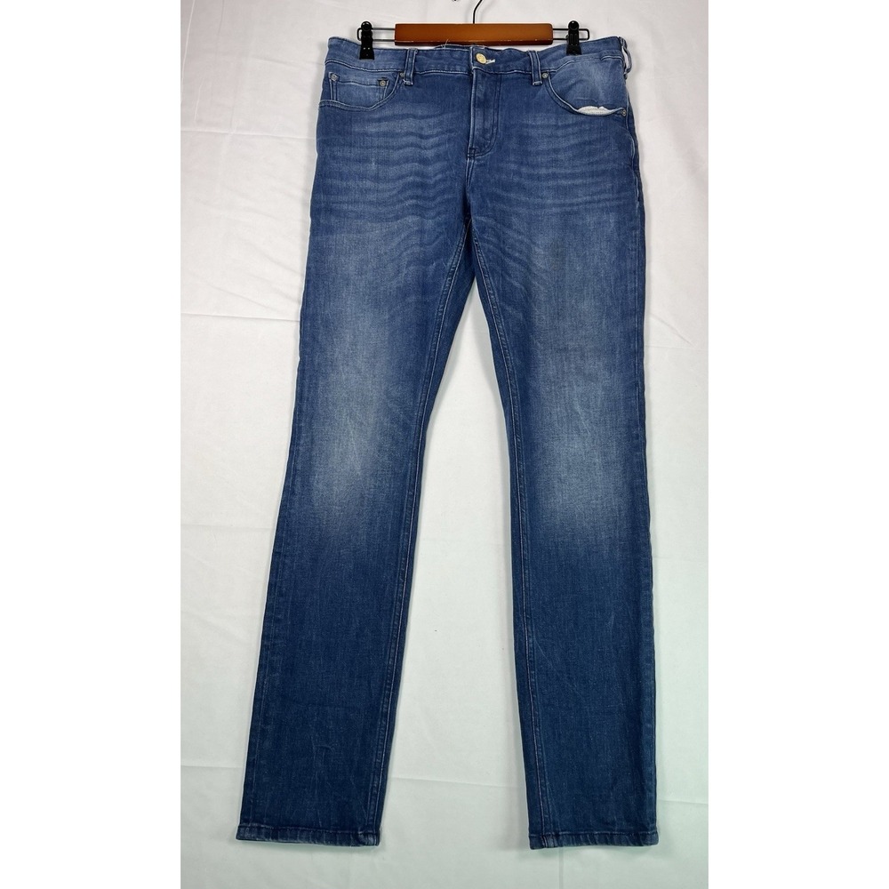 Scotch Soda Amsterdam Skim Skinny Fit Jeans Cotton Elastane Indigo Blue 33 X 32